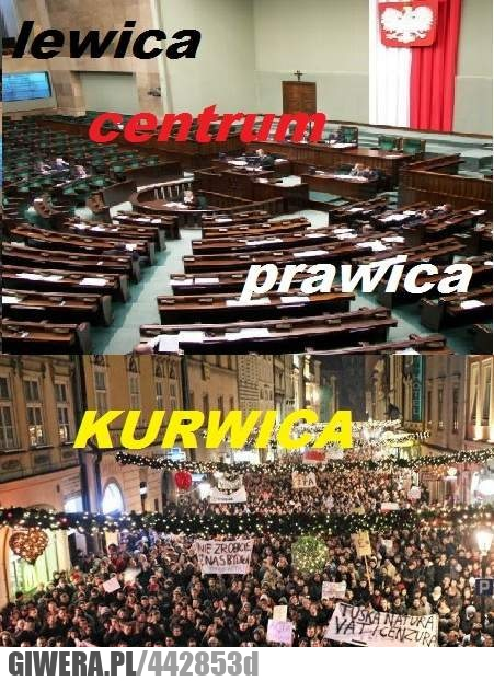 weź, nie, oszalej, lewica, centrum, prawica, kurwica