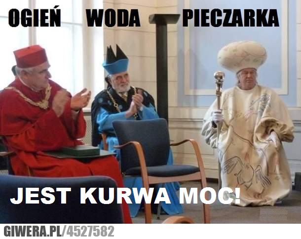 jest, moc, ogień, woda, pieczarka