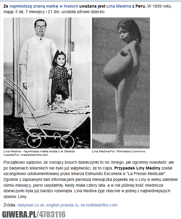 dziecko, ciaza, najmlodsza, ciwkawostki