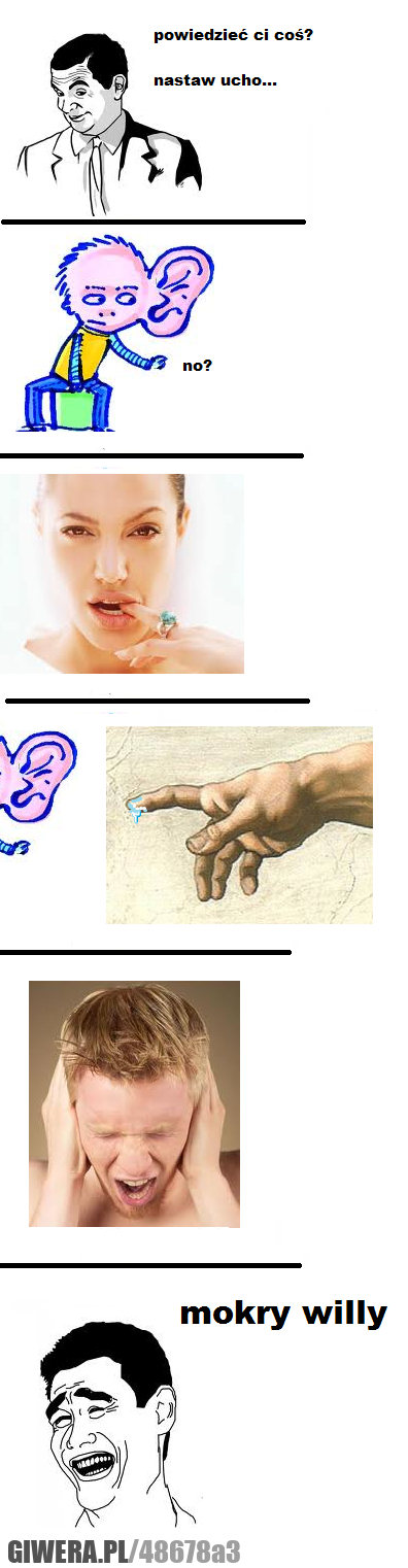 willy, wacek, ucho, palec