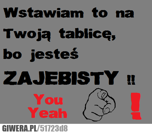 wstawiam, tablicę, zajebisty