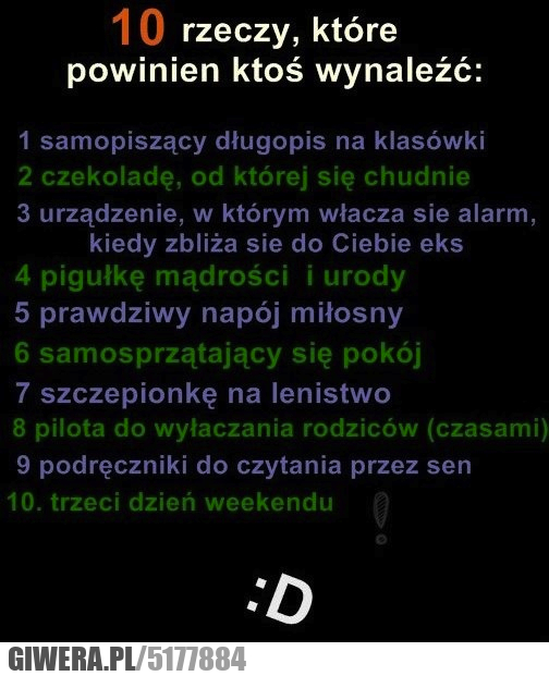 10, rzeczy, wynaleźć