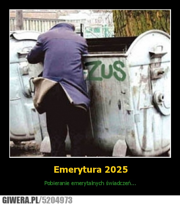 emerytura, 2025, zus, śmietnik