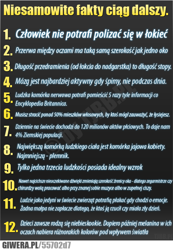niesamowite, fakty