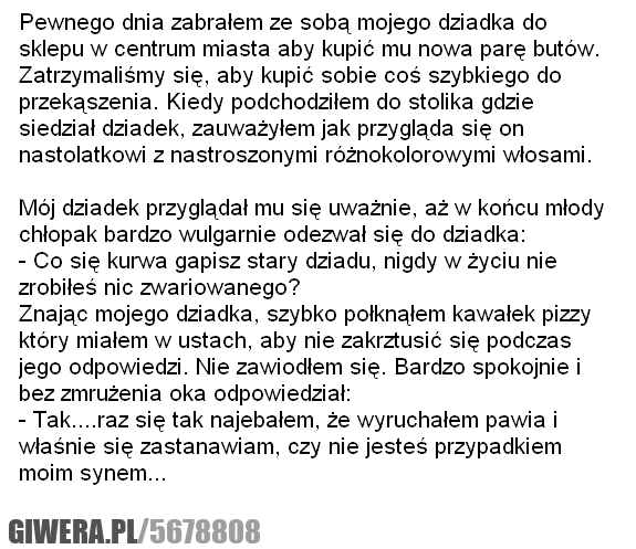 dziadek, kawaly, dowcipy, autentyki, pawia, paw