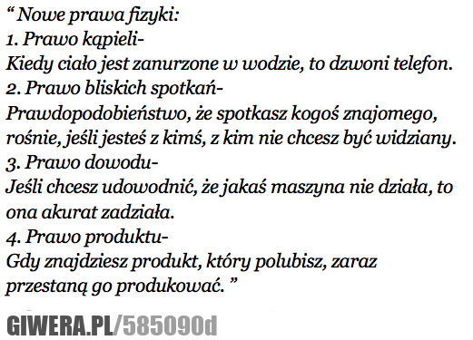 najnowsze, prawa, fizyki