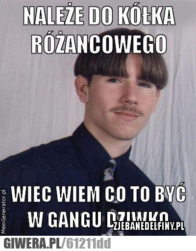 gangster, rozaniec, koscioł
