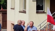Radny Sejmiku województwa Warmińsko-Mazurskiego Jarosław Słoma wbija na spotkanie z liderem niemieckiego Związku Wypędzonych.  25 lipca, Haus der Heim