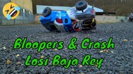 Losi Baja Rey Bloopers & Crash Ford Raptor 4WD 1/10 Trophy Truck / Slow motion 240 fps
