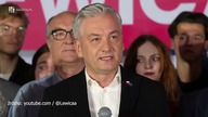 Tusk i Biedroń  przemówienia sztabowe