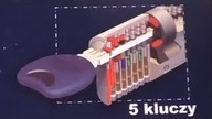Antywłamaniowa wkładka podklamkowa M&D WA(11 pinów) - otworzona wytrychem i rozebrana na części.