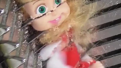 Doll vs Bread Slicer Gone Wrong  #dollvsslicer #dollvsbreadslicer #toyvslicer #breadslicer #doll