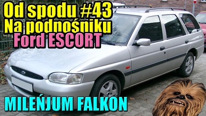 Od spodu #43 na podnośniku, Ford Escort Mk7, nie każda morda pasuje do Forda.
