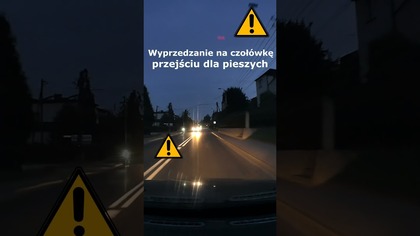 Wyprzedzanie na czołówkę i przejściu dla pieszych #shorts #rikordwidjo