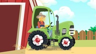 Green Tractor for FARMERS - collecting straw | fairy tales for Babies and Kids - Traktory Bajki