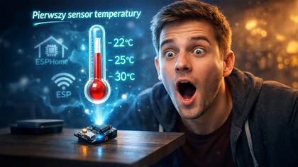 Kurs ESPHOME - 03 - pierwszy własny czujnik temperatury bez jednej linii kodu YAML! Niemożliwe?