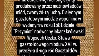 Dziewieniszki.  Miód Gasztołdowy.  Dieveniškės.  Goštautų medus