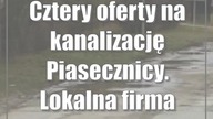 Cztery oferty na kanalizację Piasecznicy.  Lokalna firma blisko umowy