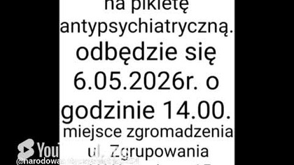 zapraszamy na pikietę antypsychiatryczną.