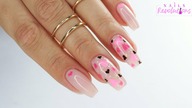Pink valent nails art tutorial / Gabrielle Nails Charbonne
