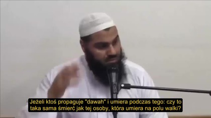 Dżihadysty, który umiera na polu walki nie myje się ani nie odprawia się za niego modłów