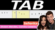  Señorita (Camila Cabello, Shawn Mendes) - melodia TAB (gitara)  NUTY W OPISIE 