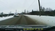 Wypadek nagrany z obu samochod&oacute;w uczestniczących w zdarzeniu