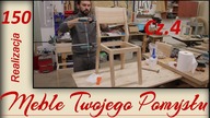 Cz.4 Wycinanie oparcia, zacinanie ramy i klejenie elementów drewnianego krzesła / wooden chair