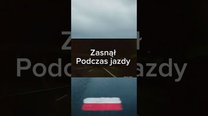 Zasnęł i auto samo jedzie! Zobacz finał! #wypadek #niebezpiecznie #sleep #crash