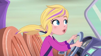 Polly pocket jazda sportowym samochodem