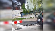 Dym nad Wałbrzychem, spalił się dach dawnej fabryki