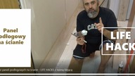 Montaż paneli podłogowych na ścianie - LIFE HACKS z taśmą klejącą