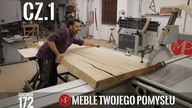 Cz. 1 Monolit dębowy na blat stołu - przygotowanie do gruntowania i zalewania żywicą epoksydową epoxy