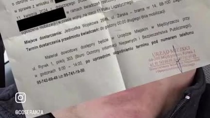 Ludzie dostaja juz pisma o przejeciu samochodu lub domu przez armie