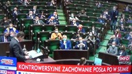  To nie jest na pewno sportowiec.   Potop w sejmie?