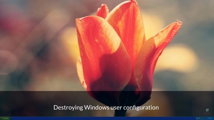 Destroying Windows user configuration