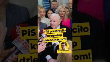 PiS przetrąciło kręgosłup dziennikarzom! #dziennikarz #PiS #kaczyński @drPiotrMNapierala