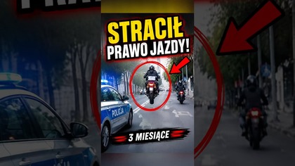 Jedno koło, kilka sekund emocji i trzy miesiące bez prawa jazdy.  Było warto?  #motocykl #policja