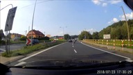 Wypadek motocyklisty na Zakopiance