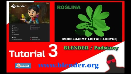 3 Modelujemy listki i łodygę w programie #blender krok po kroku #tutorial ogrodnictwo i architektura