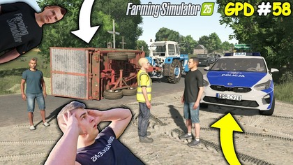 OBALIŁ PRZYCZEPĘ I SIĘ Z TEGO CIESZY MARCINEK JEST NIE NORMALNY WYCOFAŁEM ...  GPD FS 25 58