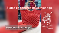 Siatka ze sznurka bawełnianego z bambusowymi rączkami.  Niespodzianka.