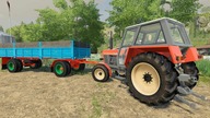 Trailer at the front of the Tractor, quick harvest and machine washing | small plow & small Ursus