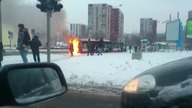 Pożar autobusu linii 811 Sosnowiec Zagórze