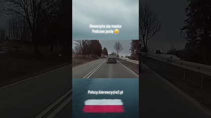 Nagle maska się otwiera! Kierowca nic nie widzi! #wypadek #niebezpiecznie