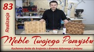 Kuchenna deska do krojenia z drewna dębowego i jesionu / Kitchen cutting board made of oak and ash