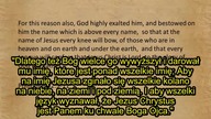 Filipian 2, 9-11 Imię ponad wszelkie Imię? Jakie? Kiedy nadane?