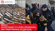 Posiedzenie senatu: Zatrzymany 17-latek opowiada, jak traktowała go policja