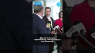 AFERA NA KONFERENCJI SOLIDARNEJ POLSKI.  Zdenerwowany dziennikarz TVN opuszcza konferencję #shorts