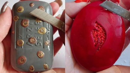 Soap Carving ASMR Relaxing Sounds no talking Satisfying ASMR Video